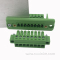 3.81MM solderless butt through-wall terminal block three-piece set